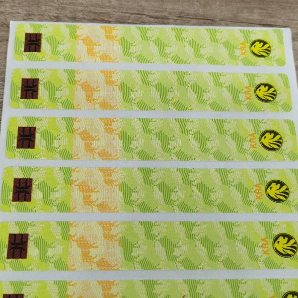 Customized Security Tax Stamp Label with Anti Counterfeit Hologram for Wine