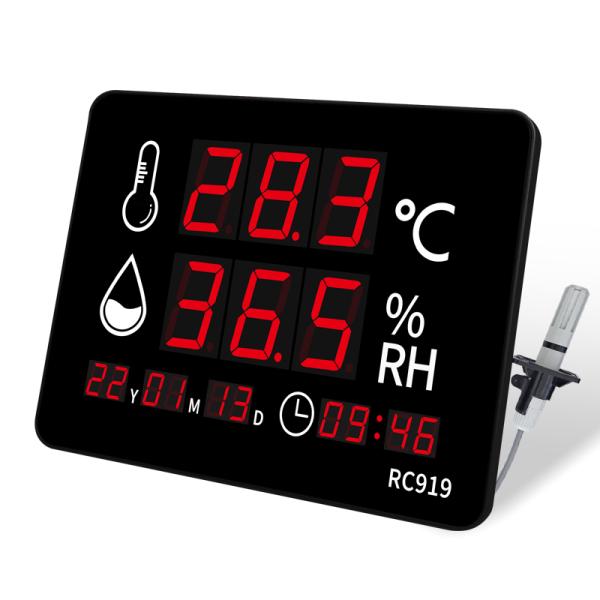 Industrial Grade Digital Thermometer Hygrometer Wall Clock Explosion Proof Probe