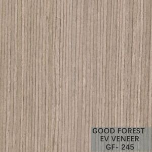 Hotel Decoration Engineered Oak Veneer Crown Cut Grain Grey Color