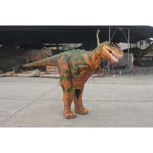 Flexible Realistic Dinosaur Costume Brown Interactive Park Mall Showcases