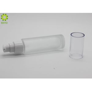 Small Empty Cosmetic Containers , 30ml Glass Pump Bottles For Essence CBD Oil