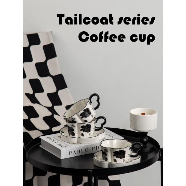Romantic Ceramic Tailcoat Series Coffee Cup And Saucer Set Ideal For Drinkware Type