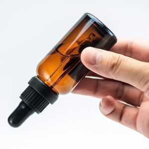 Aromatherapy Glass Amber Dropper Bottles 30ml For Essential Oil