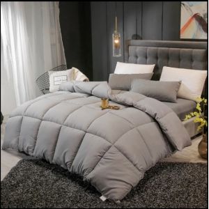 White Promotion Microfiber Polyester Comforter Hollow Fiber Duvet Quilt