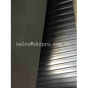 Colorful thin rubber mat , Narrow Corrugated Rubber Floor Mat For Workshop