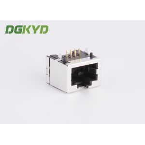 Metal Shielded Female Rj45 Ethernet Jack Connector Without Transformer , 11.5mm
