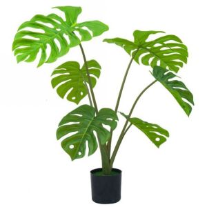 Artificial green monstera home deco hotel office potted tree