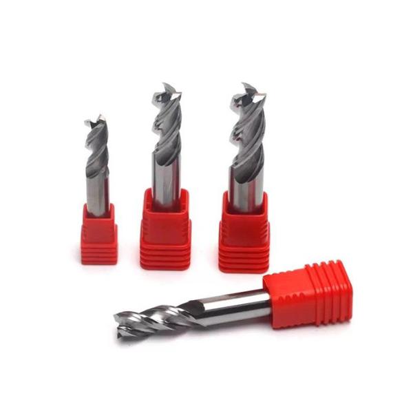 Aluminum Processing Flat Nose End Mill , Tungsten Carbide Milling Bits Anti - Wear