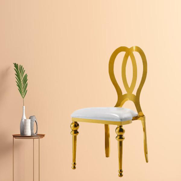 Buy High Density Foam Stainless Steel Chair With Sleek PU Cushion Living Room Furniture at wholesale prices