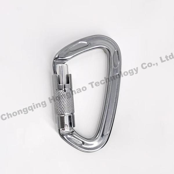 22KN D Shape Auto Lock High Strength Aluminium Alloy Climbing Safety Carabiner Hardware