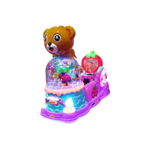 Amusement Cute Small Bear Kiddy Ride Machine Coin Operated 750W