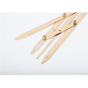 Professional Tattoo Accessories , 4 Prong Stainless Steel Golden Mean Caliper