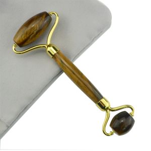 Custom Tiger Eye Face Jadeite Stone Jade Stone Rollers Handmade