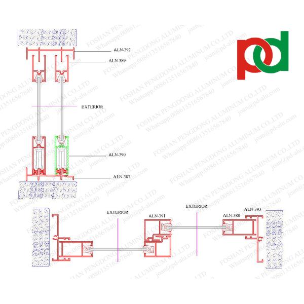Anodized Window Door Aluminium Profiles For Colombia Sliding 744