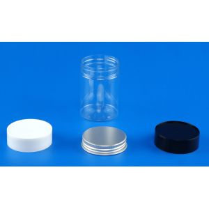 China Transparent Round Plastic Jars , Easy Opening Small Round Plastic Containers on sale