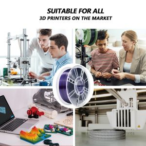 3D Printer Filament PLA Pro Toughness Enhanced Silk Dual Color Purple Black