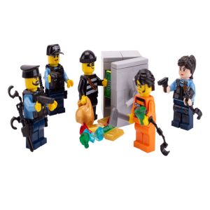 MOC city accessories plioceman mini figure container diamond money safe box