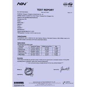 Octavia Optics Technology Co.,Ltd Certifications
