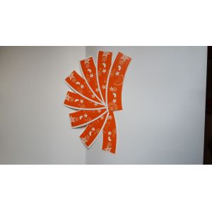 Orange Logo Printed Customized Paper Cup Fan / Paper Blank / Paper Sheet for