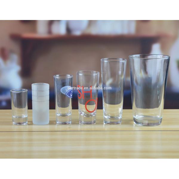 High White Glass Customized Color Logo Tequila Shot Glass , Crystal Shot Glasses