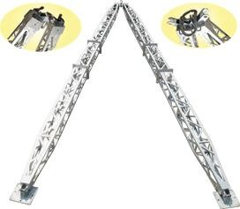 Metal lattice gin pole Tower Erection Tools For Power Construction