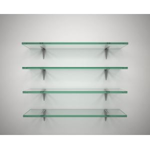 Avialable Tempered Glass Bathroom Shelf with Customized Logo and Silk Screen