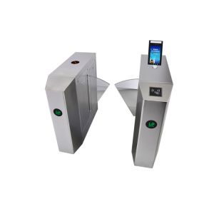 Face Recognition 100W Retractable Flap Barrier Turnstile