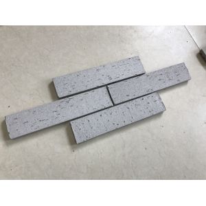 Grey Color M25340 Split Face Brick Tiles For Exterior With Rough Surface