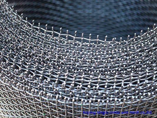 Buy Plain Weave Crimped Wire Mesh Stainless Steel Mesh Square Hole High Temperature Proof at wholesale prices