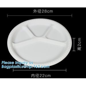 Eco-Friendly biodegradable compostable sugarcane bagasse 7inch food plate