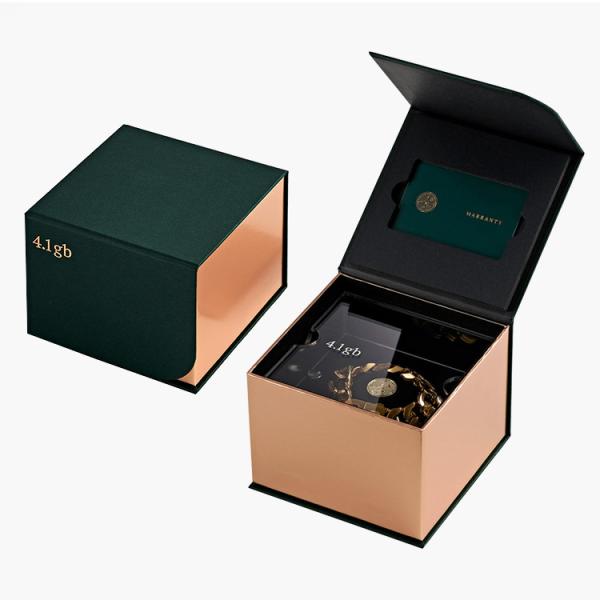Buy Magnetic Closure Luxury Jewelry Box Custom Logo Eco Friendly Packaging at wholesale prices