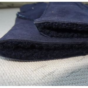 Winter Natural New Zealand Curly Slink Lamb Fur Men Gloves