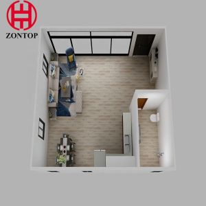 Zontop luxury 40 feet stackable flat pack fully furnished prefabricated storage
