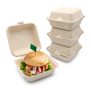 Customized food burger boxes are biodegradable disposable and eco-friendly