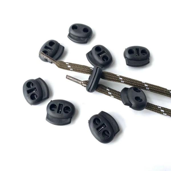 2021new popular fashion design plastic black 6mm elastic cord stopper for clothing