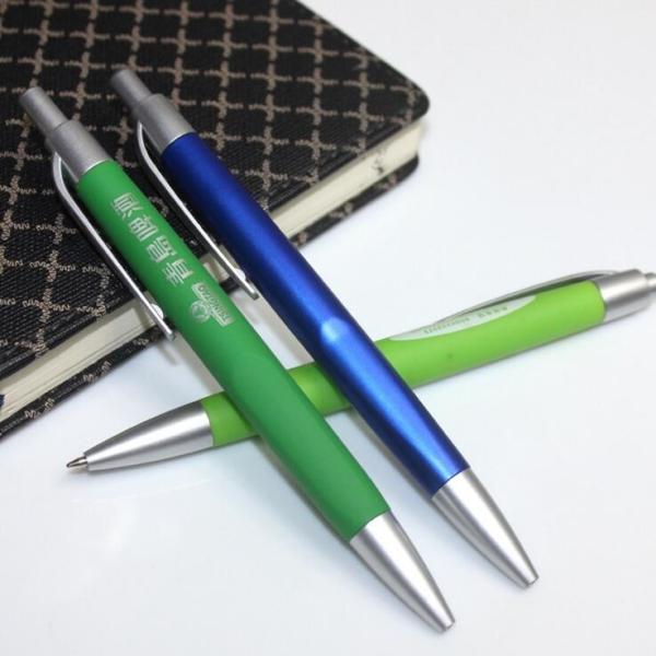 New style matt color barrel plastic pen with grip logo pen