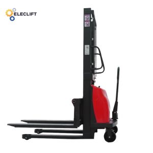 1000KG Load Capacity Semi Electric Pallet Stacker 1400mm Turning Radius