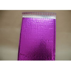 Waterproof Pink Metallic Bubble Mailers Large Volume Puncture Resistant
