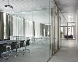 12mm Aluminium Frame Movable Glass Office Partitions Solid Interior