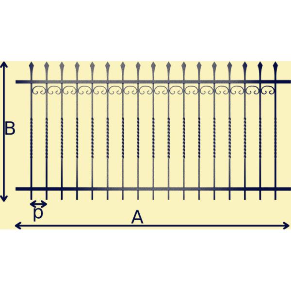 spear top pickets steel fence