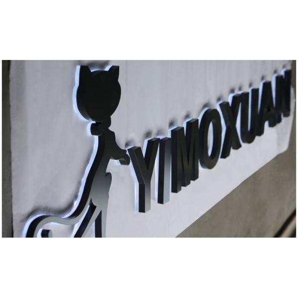 Outdoor Stainless Steel Backlit Signs Background Wall Decor Led Letters