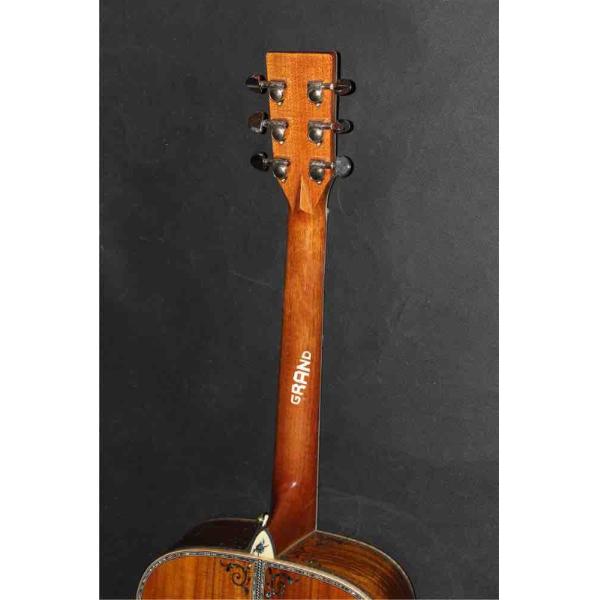 AAAA all solid koa wood guitar dreadnought body solid koa acoustic electric guitar abalone binding ebony fingerboard EMS