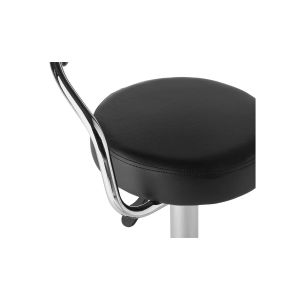 Round Adjustable Padded Counter Top Bar Stools With Backs 58cm-80cm Height