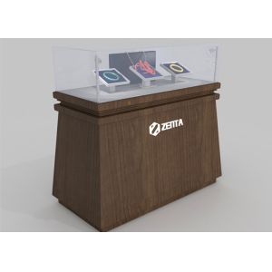 Boutique Glass Jewelry Display Cases 1200 X 600 X 950MM Brown Color