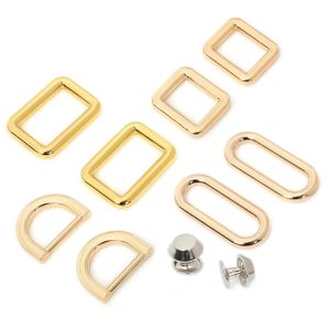 Alalamu Heavy Duty Metal Rings Antiwear Rectangular Slide Adjuster Buckle