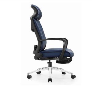 129cm Leather Reclining Desk Classic Executive Chair 170 Degree Ergonomics