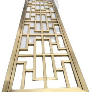 China Art deco 3D metal rose gold luxury brushed room divider panel on sale