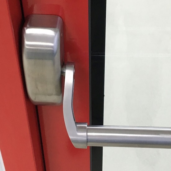 Yellow Pharmaceutical Clean Room Door 40mm thick Single Leaf Swing Door 304 SS Hinge