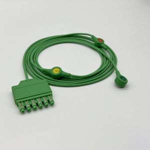 Reusable Drager 3 Leadwire ECG MonoLead Cable ECG Leadwire Snap MS14555