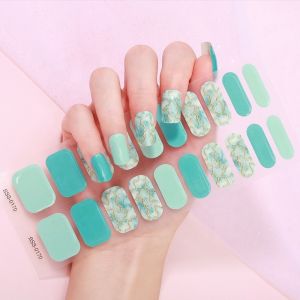 Eco-friendly Nail Wrap Supplies Self-adhesive Korean Gel Polish Strips for